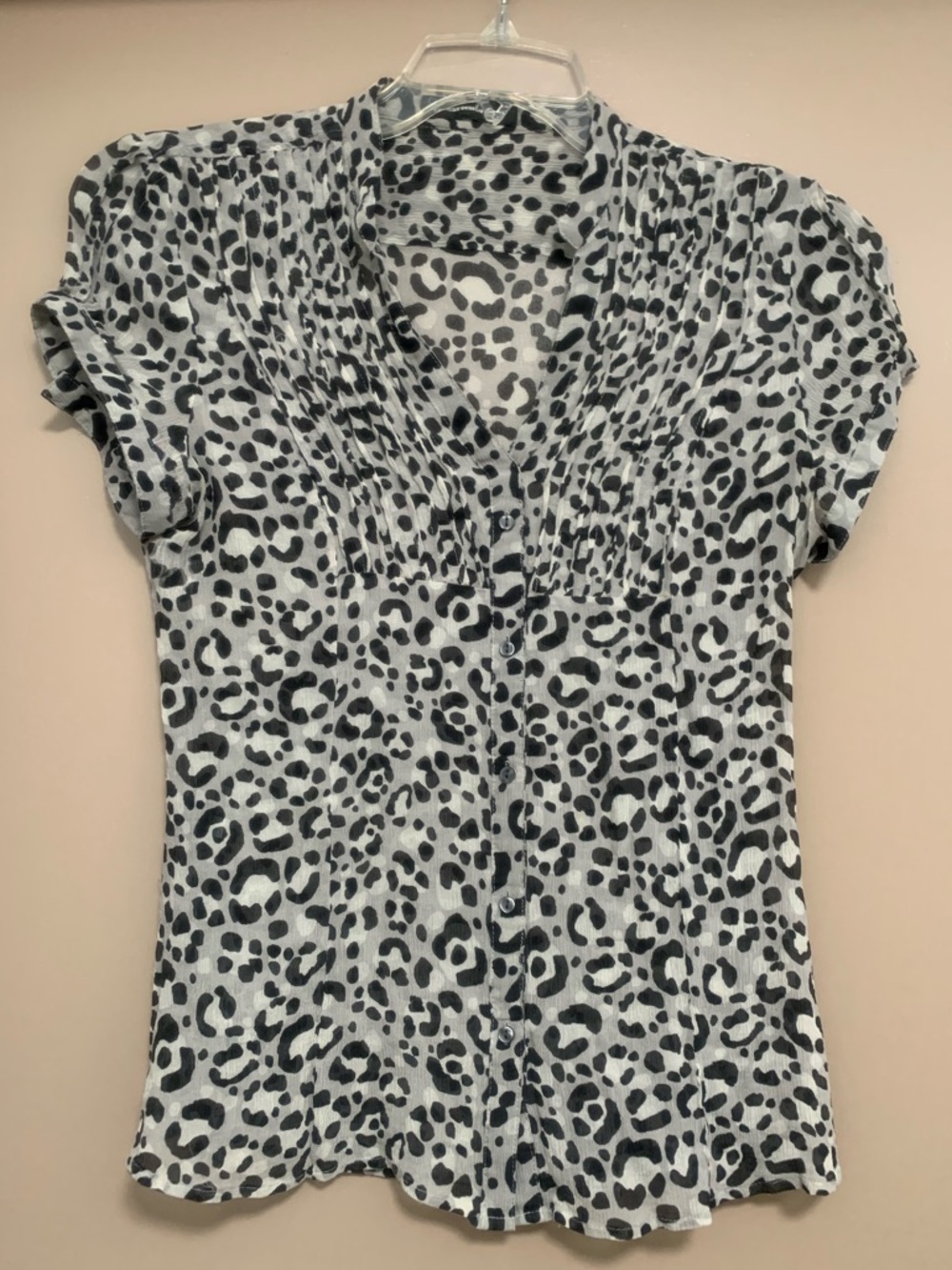 Express Design Studio Silk Animal Print Blouse Sz XS